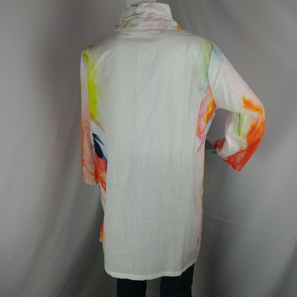 Soft Surroundings Multicolor Button Down Shirt - image 3